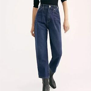 Free People Pleated High Waist Jeans | Size 27